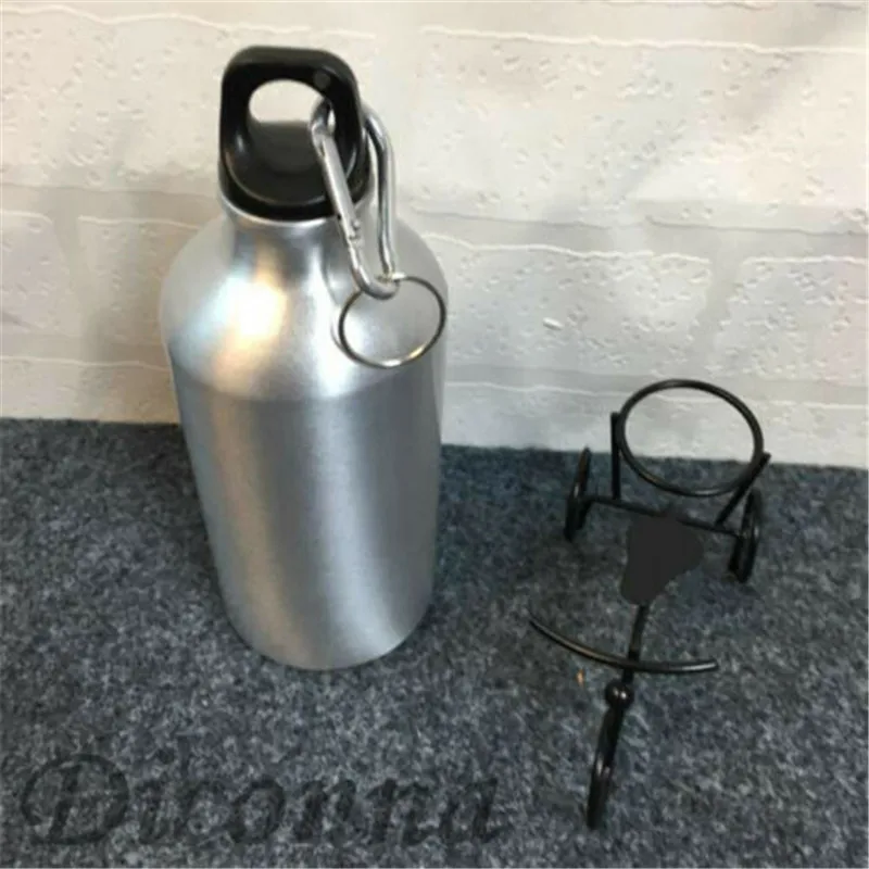 Portable Aluminum Water Bottle Flask Double Wall Vacuum Insulated Bottle Shatter-Resistant Sports Travel Climbing Hiking Bottle