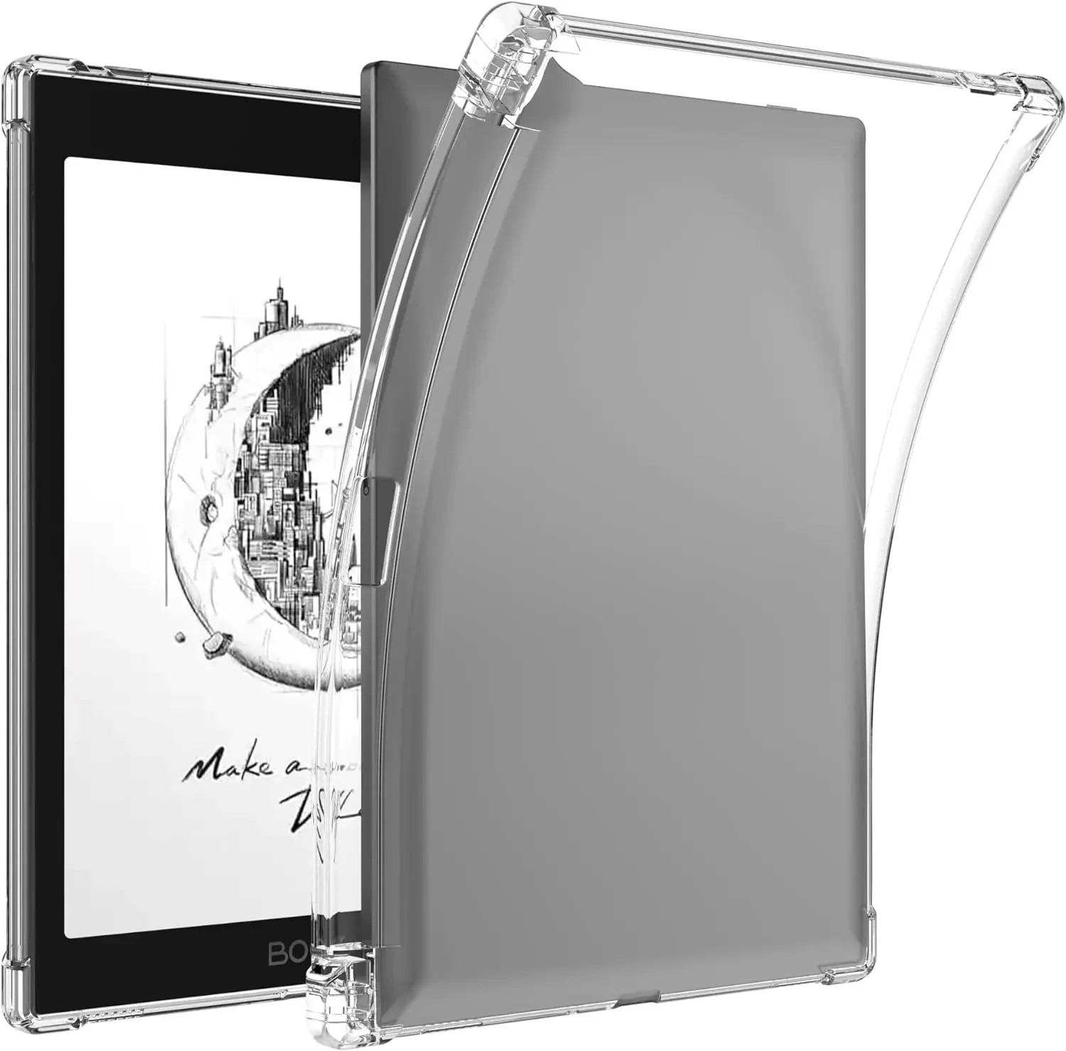 

For Funda Onyx Boox Tab 8C 8 C (2023) 7.8" Case Pencil Holder Clear TPU Back Cover with 4 Shockproof Airbags