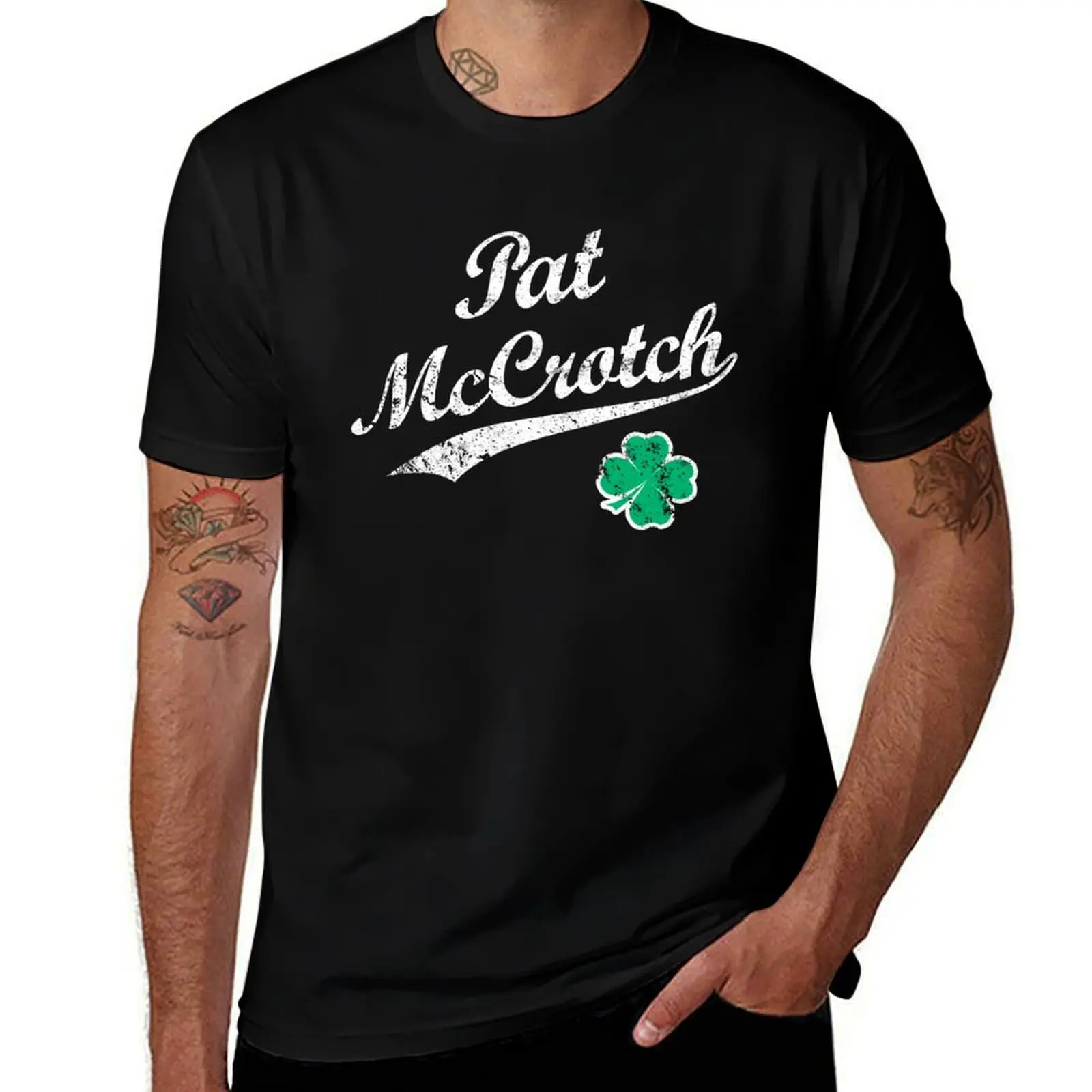 

St. Patrick's Day Pat McCrotch Funny Irish Name T-Shirt blue archive graphic tee shirt essential t shirt men graphic t shirts
