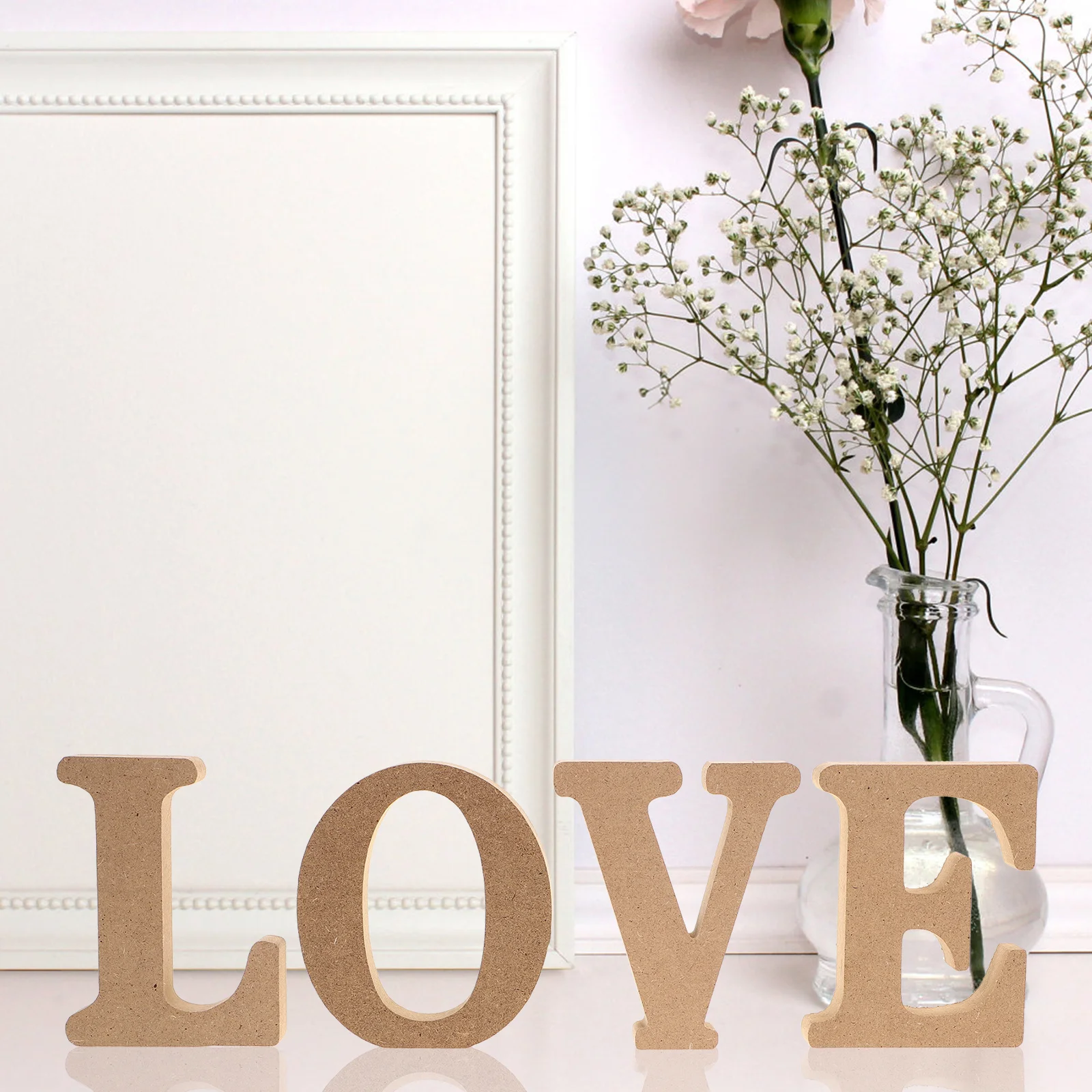 

1Set Rustic Wooden Love Letters Sign Wood Cutout Decor for Wedding Valentine Party Home Decoration Wood Sign Wooden Letters