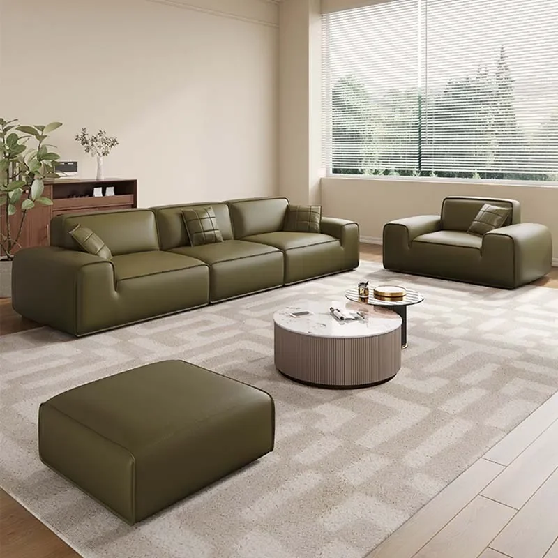 Luksusowy sofy do salonu skórzany salon segmentowy modułowa Sofa eleganckie nowoczesne meble Divano Soggiorno Di Lusso Nordic