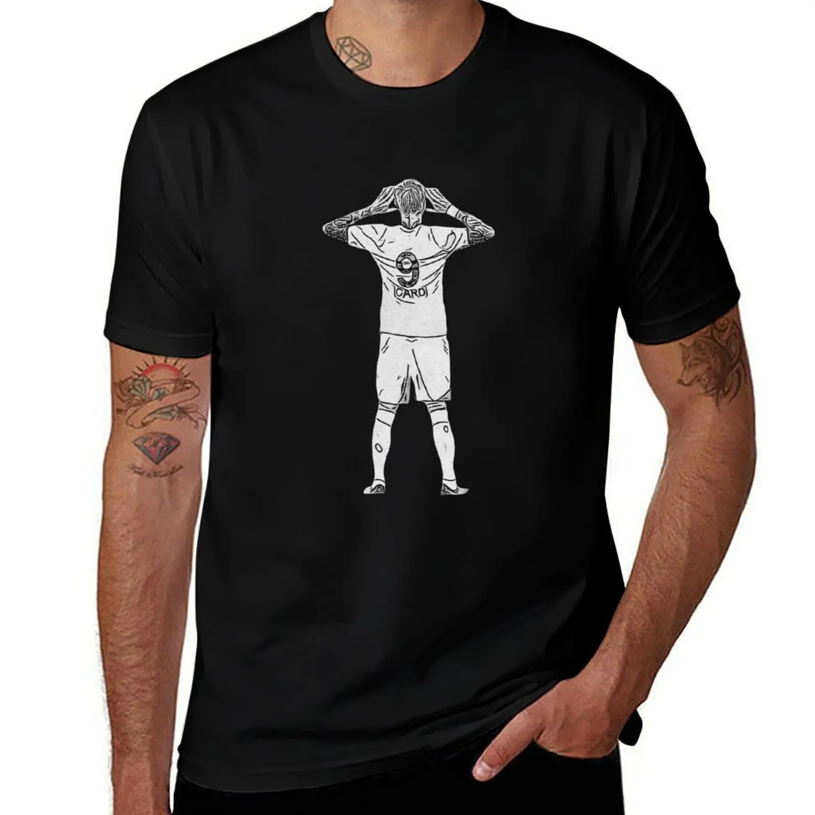 

Mauro Icardi line drawing T-Shirt Novelty Print Casual Tee Shirt