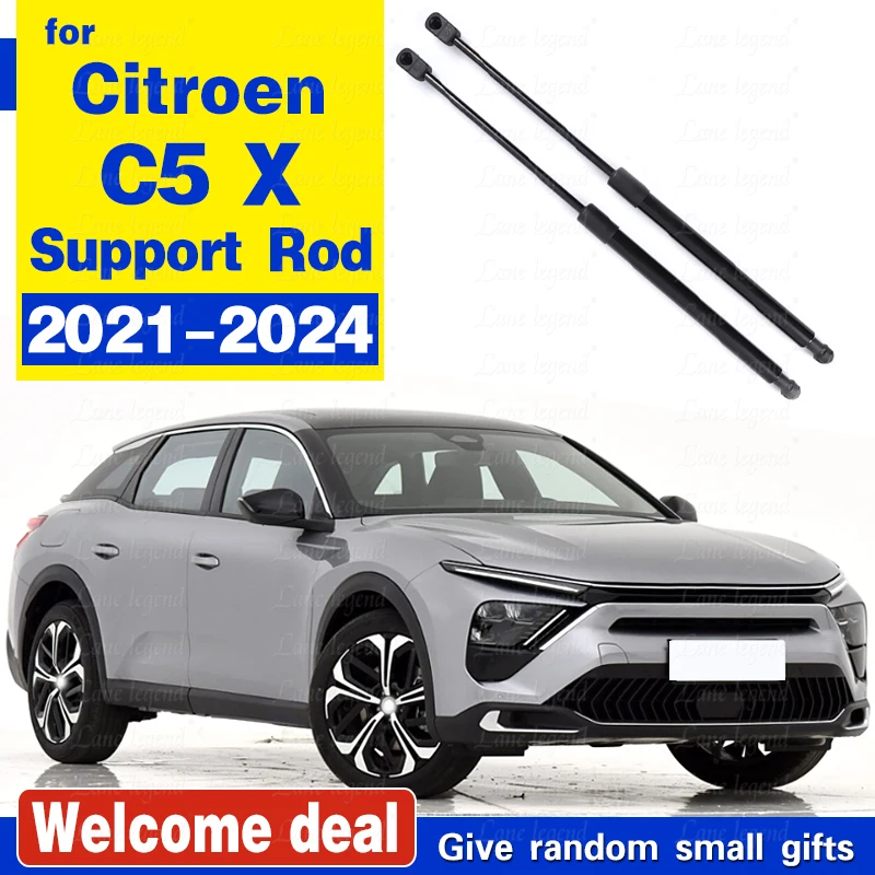 Hood Dampers for Citroen C5 X 2021-2024 Front Bonnet Modify Gas Struts Piston Rods Springs Lift Supports Hydraulic Rod