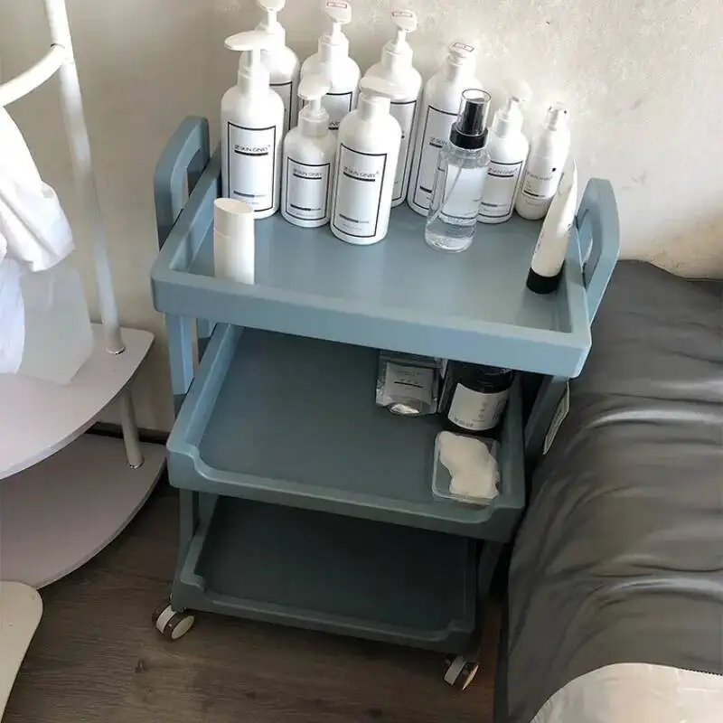 عربة الحلاق أداة المنظم عجلات الفولاذ المقاوم للصدأ جماليات تسليم سبا صالون كاريتو contador الفقرة محطات lashista الاكريليك #2