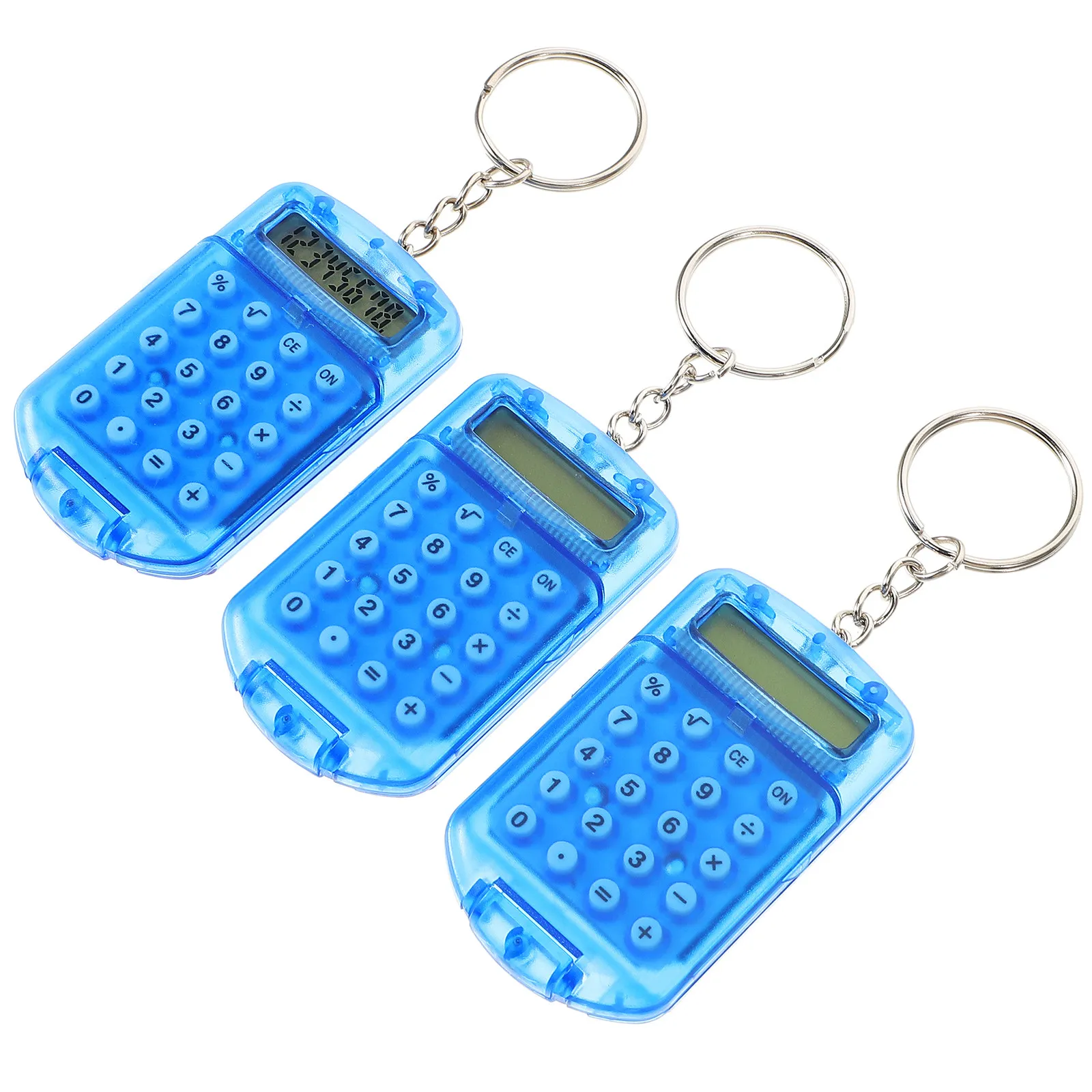 

Набор из 3 мини-калькуляторов-брелоков: прозрачные, с мультяшным дизайном, откидной крышкой, портативные, карманные – для студентов, медсестер, учителей, к школе