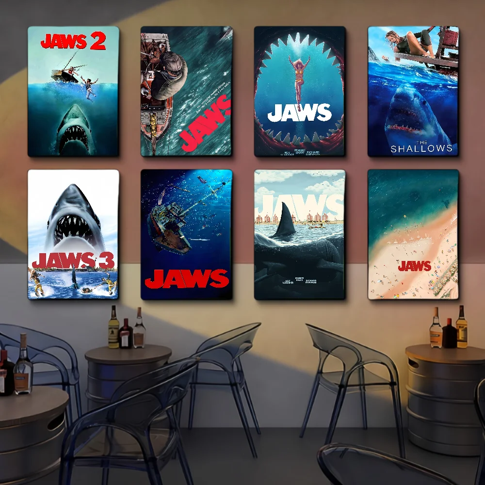 

Movie JAWS DIY Sticky Poster Fancy Wall Sticker For Living Room Bar Decoration Wall Decor