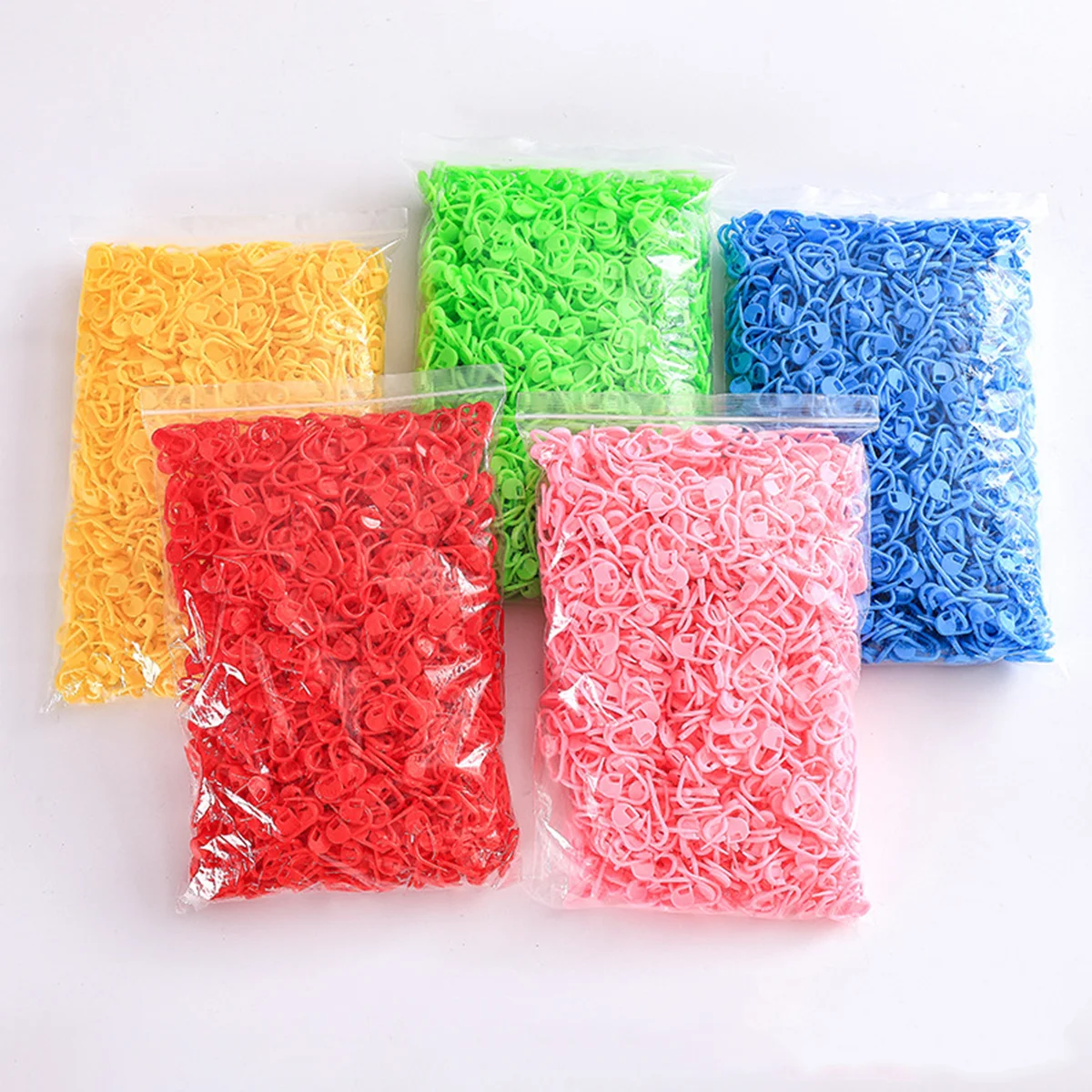 

1000Pcs Plastic Locking Stitch Markers Multi Colored Crochet Counters Knitting Accessories Easy Carry Stitches Needles