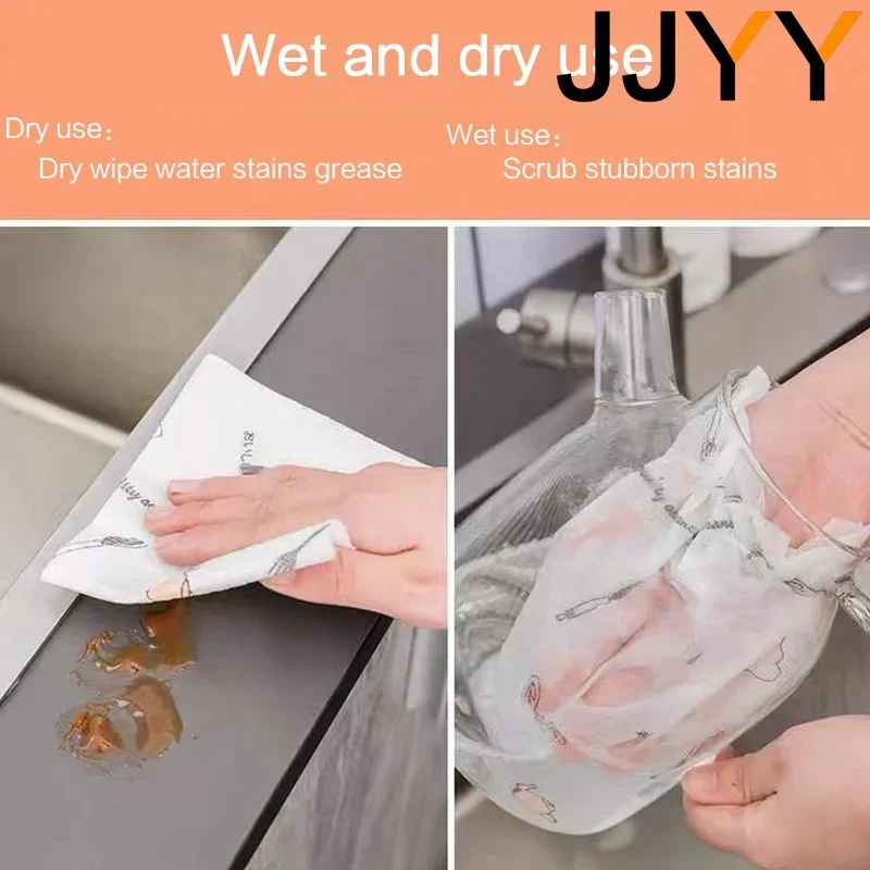 Disposable kitchen paper roll,extra large size, thick non-woven for home use; can be used wet or dry, perfect for washing dishes