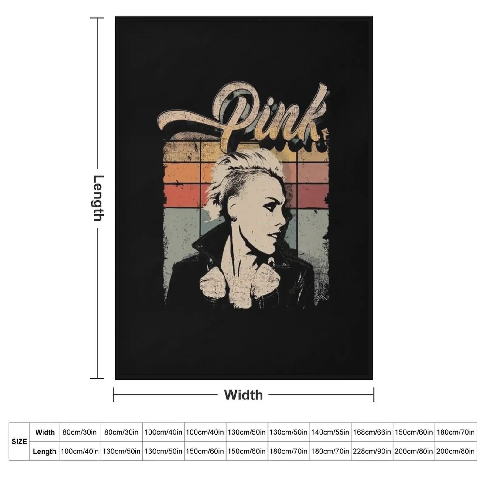 Retro P Nk Summer Carnival Tree Throw Blanket cosplay anime Hairys Bed Cute Plaid Custom christmas decoration Blankets