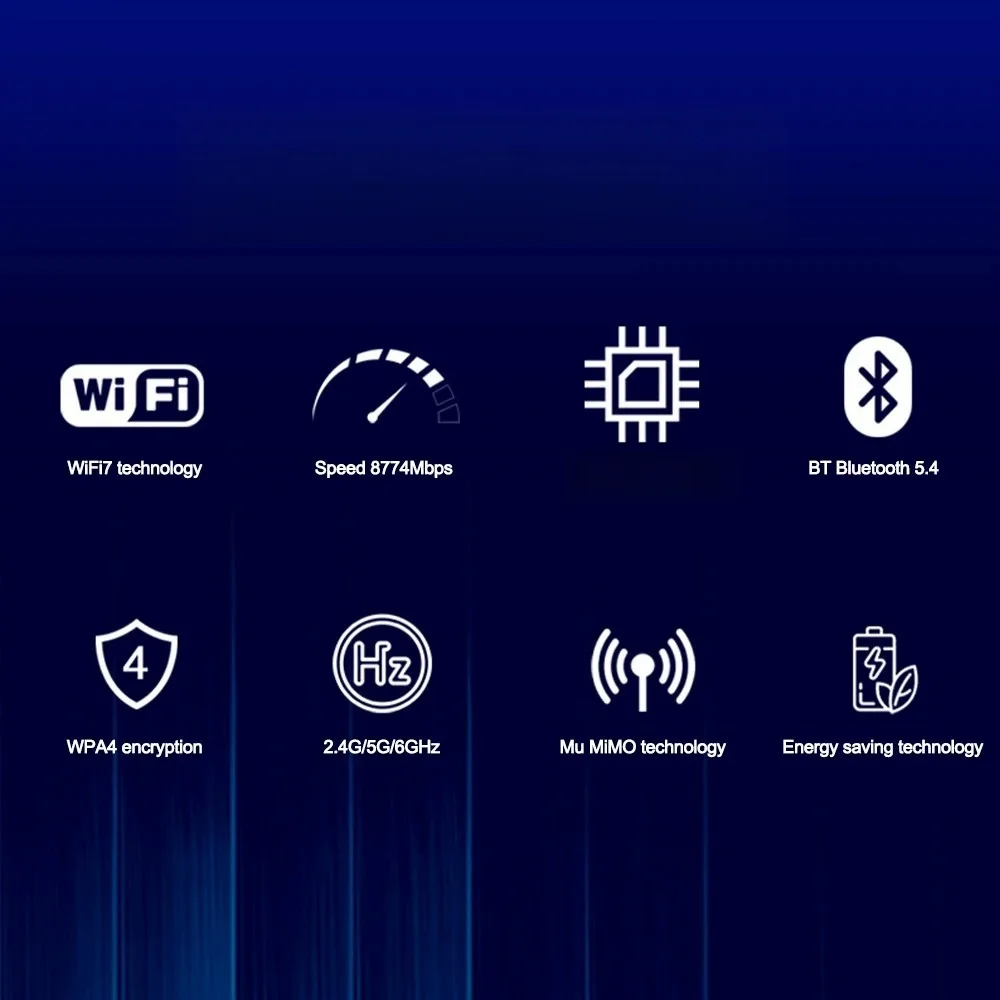 BE200 WiFi 7 การ์ดเครือข่ายไร้สาย BE200HMW สําหรับบลูทูธ 5.4 Tri Band 2.4G/5G/6GHz PCIE Adapter สําหรับ PC Windows10/11 WiFi6E