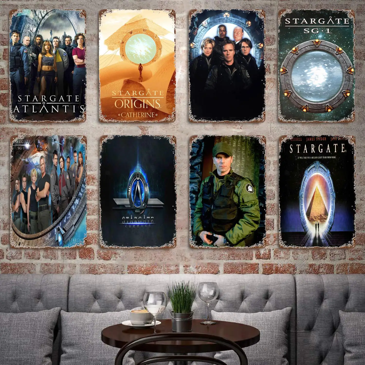 

Stargate SG-1 TV Show metal Decor Poster Vintage Tin Sign Metal Sign Decorative Plaque for Pub Bar Man Cave Club Wall Decoration