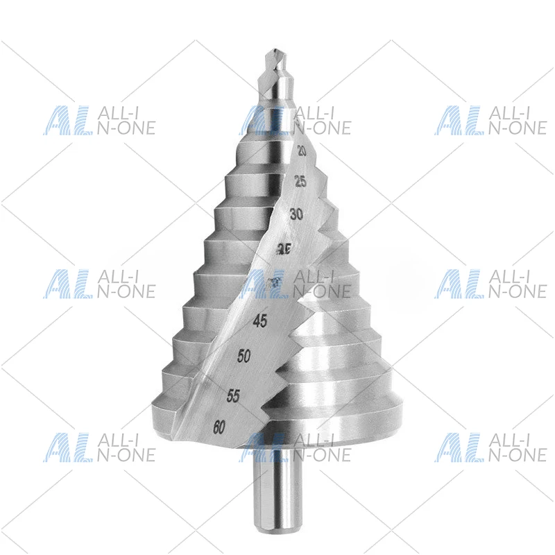 Step Drill Bit 1pc 6-60mm Spiral Groove Steel Hole Cutter for Wood Metal Drilling Tools Step Cone Drill сверло ступенчатое