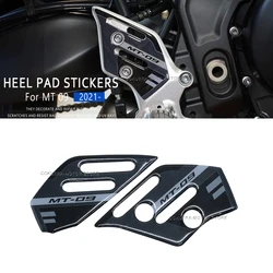 Para Yamaha MT 09 MT09 SP 2021-2023 Acessórios Da Motocicleta Resina Scratch Resistant 3D Sticker Guards Heel Pad