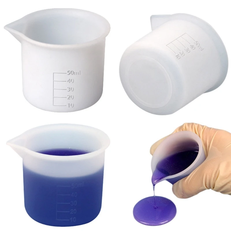 Resin Measuring Cups,Silicone Resin Mixing & Pouring Cups,Reusable for Epoxy,Jewelry Casting Molds,Making Handmade Craft