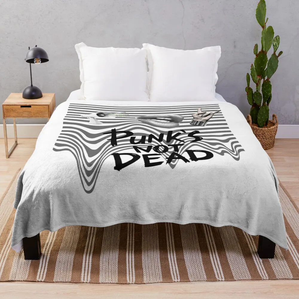 

Punk's not dead Throw Blanket Luxury Brand Winter beds Blankets For Baby Blankets