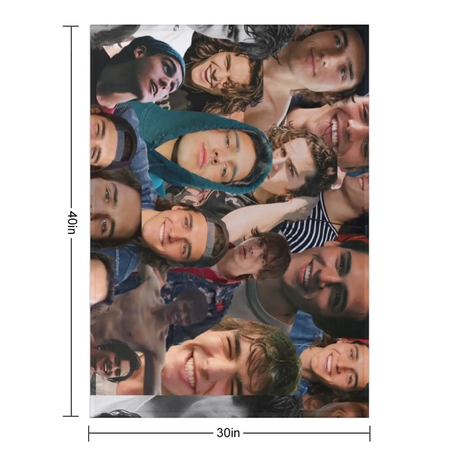 Charlie Gillespie photo collage Throw Blanket Designers Bed Cute Plaid Soft Beds Decoratives Polar Blankets