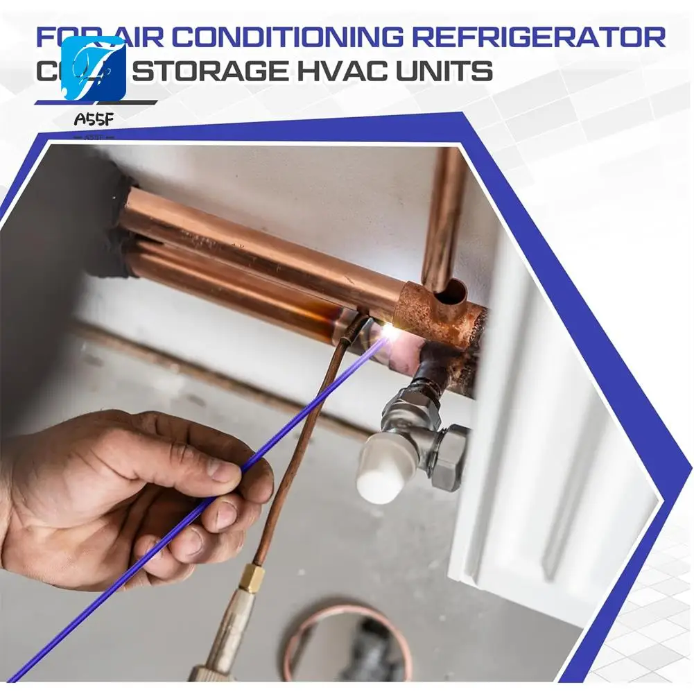 

A55F-30 Sticks Flux Coated Brazing Rods Bcup-5 Silver Solder Phos Copper Brazing Alloy Flat Welding Rods For Air Conditioning