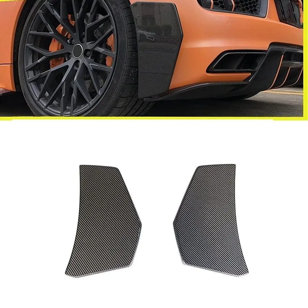 Real Carbon Fiber Car Rear Bumper Canards Splitter kits For Audi R8 2016-2019 2pcs