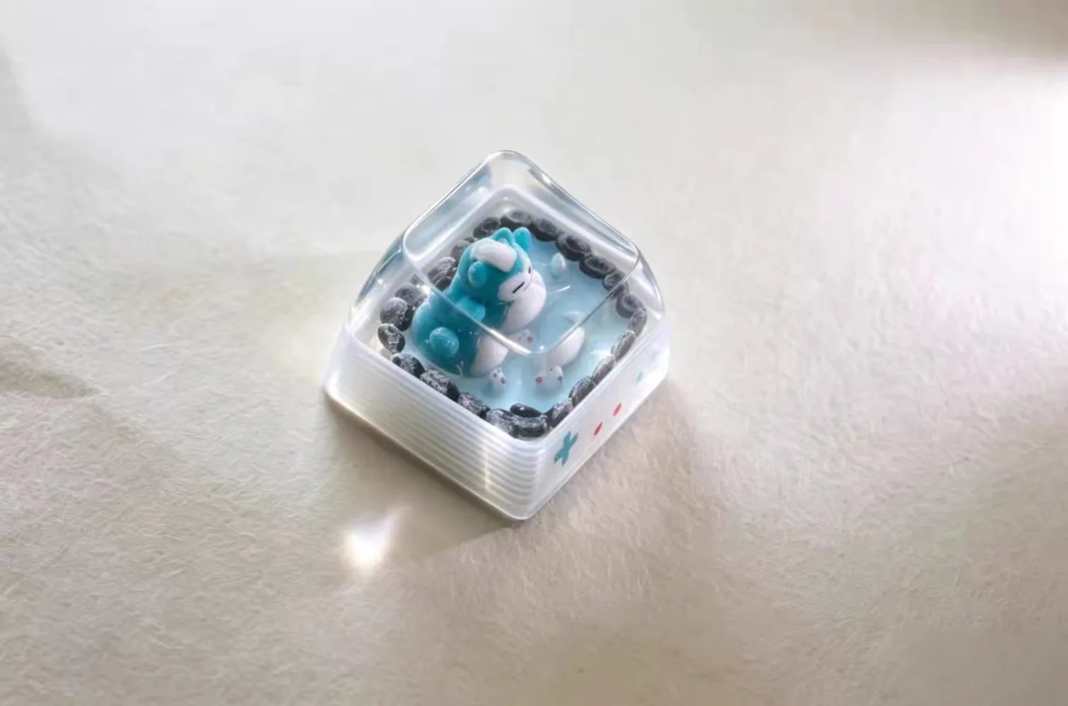 Pokémon Snorlax Keycap Resin Translucent Cartoon Mechanical Keyboard Cross-axis Game Peripheral E-sports Accessories Gift view 4
