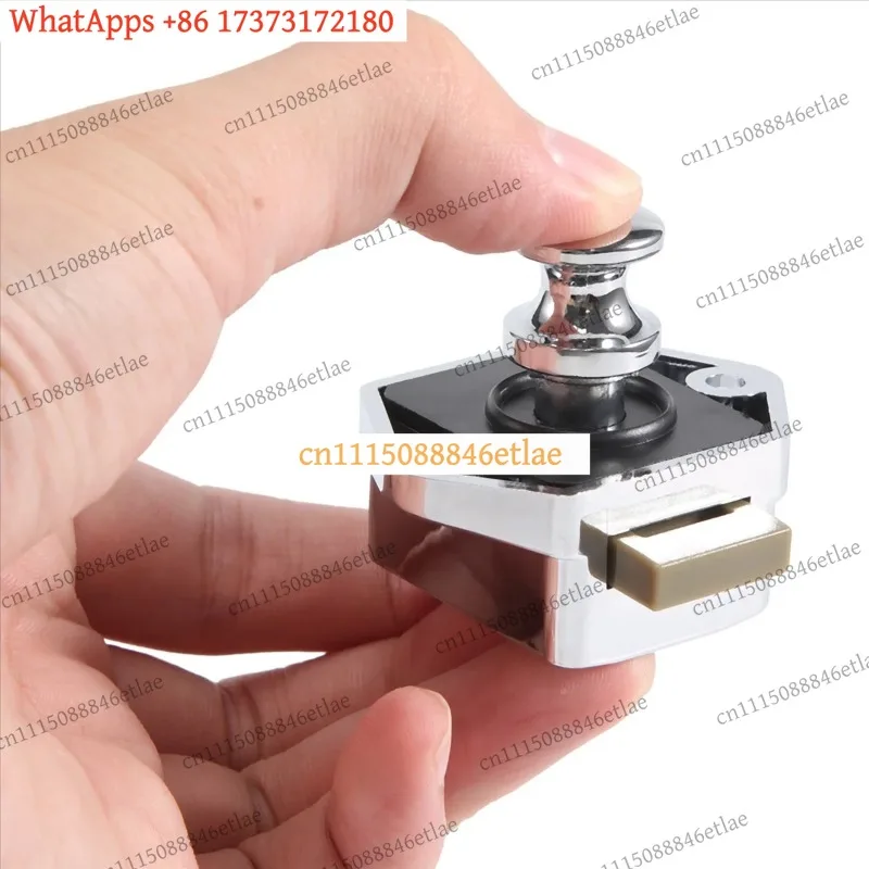 10Pcs Push Button Keyless Lock Latch for RV Caravan Drawer Cabinet Doors 15-27mm, Replacement Parts