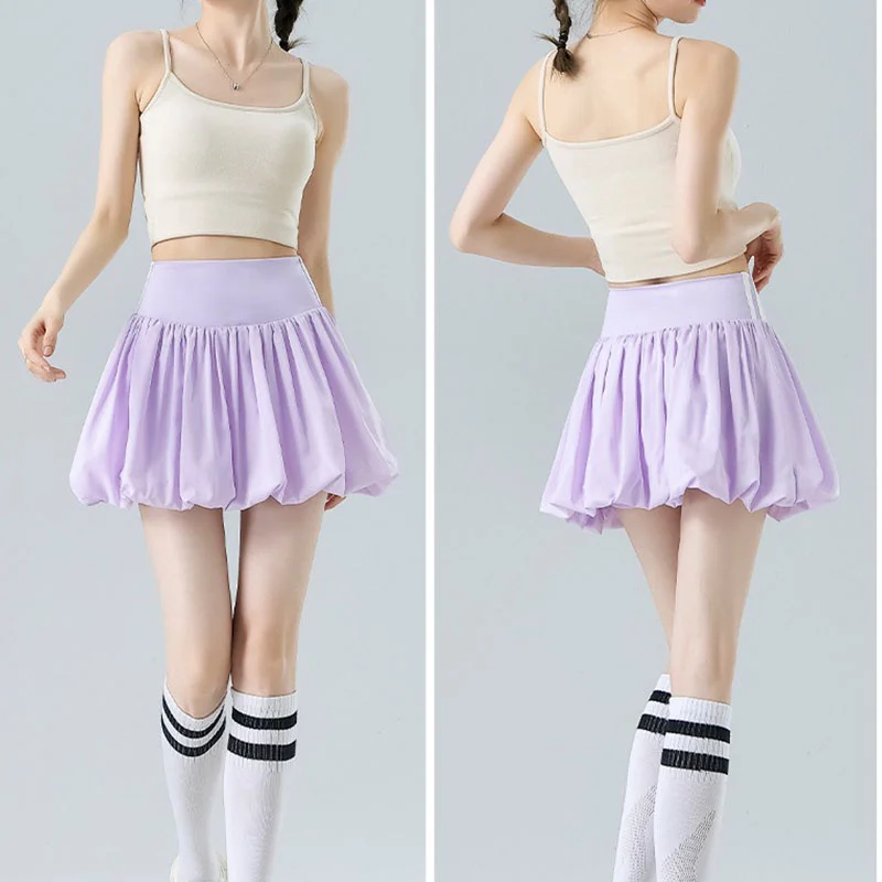 

Aiithuug Мягкая эластичная юбка для йоги со встроенными короткими шортами и карманами Юбка для гольфа Теннисная юбка с высокой талией для контроля живота Юбка для тренировок