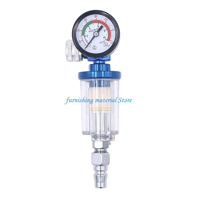 

Y5GD 1/4 Inch Air Tool Compressor Filter with Gauge Air Pressure Regulator Gauge & Oil Water- Trap Filter Separator