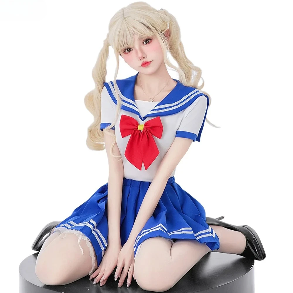 Japanische Anime Schulmädchen Student Matrosenuniform Cosplay Kostüm Süße süße Student Outfits Rollenspiel Unterwäsche Nachthemd