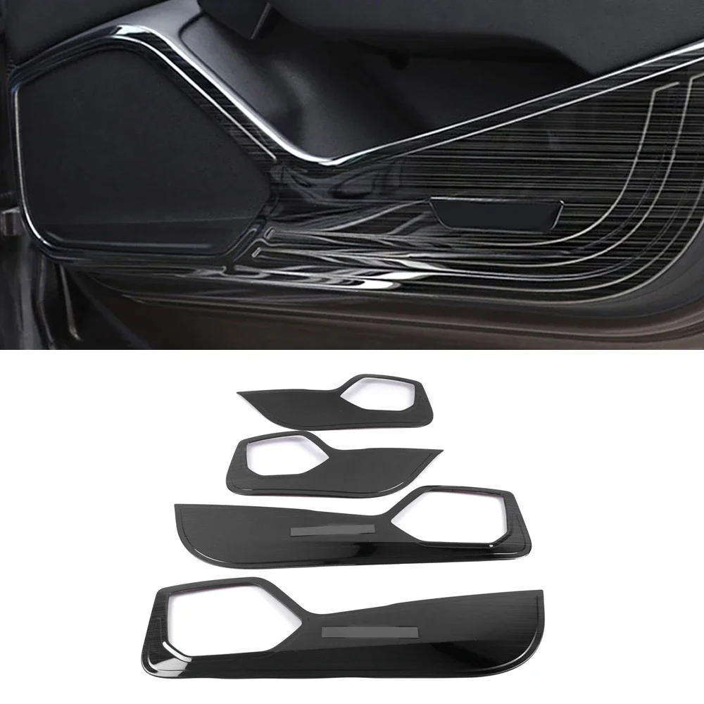 

For Audi Q3 F3 2018-2023 Car Accessory Stainless Steel Inner Door Anti-kick Pad Cover Trim Frame Interior Decoration Molding