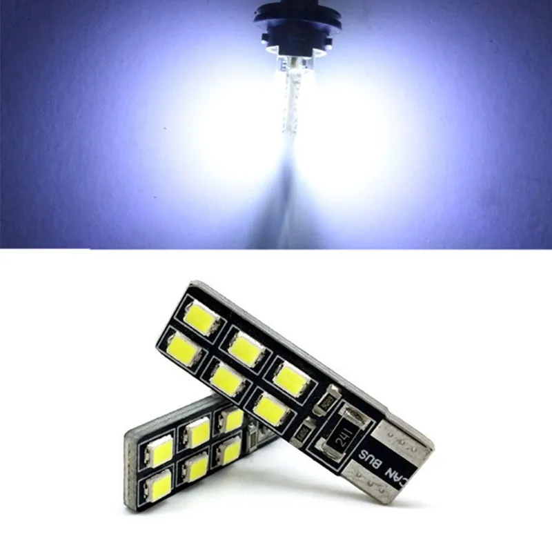 

50/100PCS CANBUS T10 W5W 194 LED Bulb 2835/12SMD 12V High Brightness Car Dome Reading Lamp Clearance Lights License Plate Light