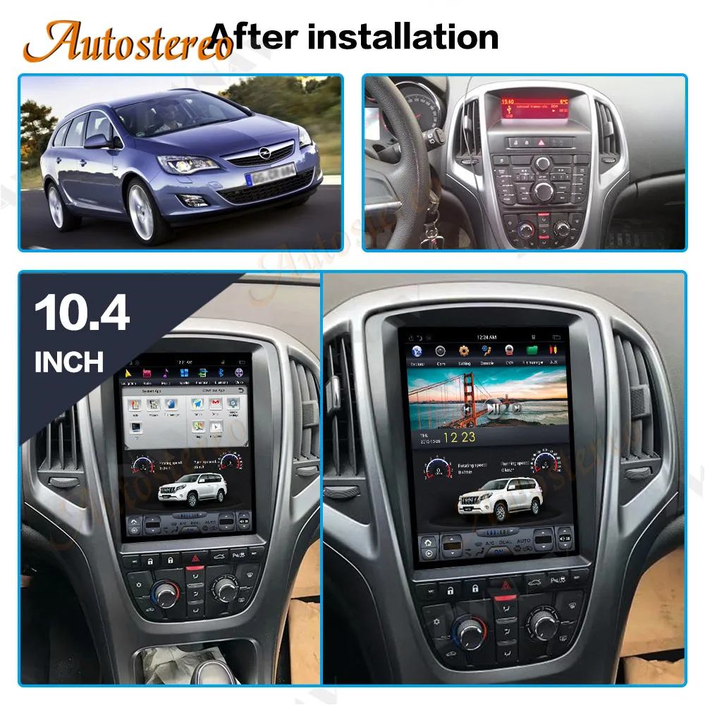 10.4 Inch Carplay Android 13 Car GPS Navigation For Opel Vauxhall Holden Astra J 2010-2013 Multimedia Player Head Unit Car Radio