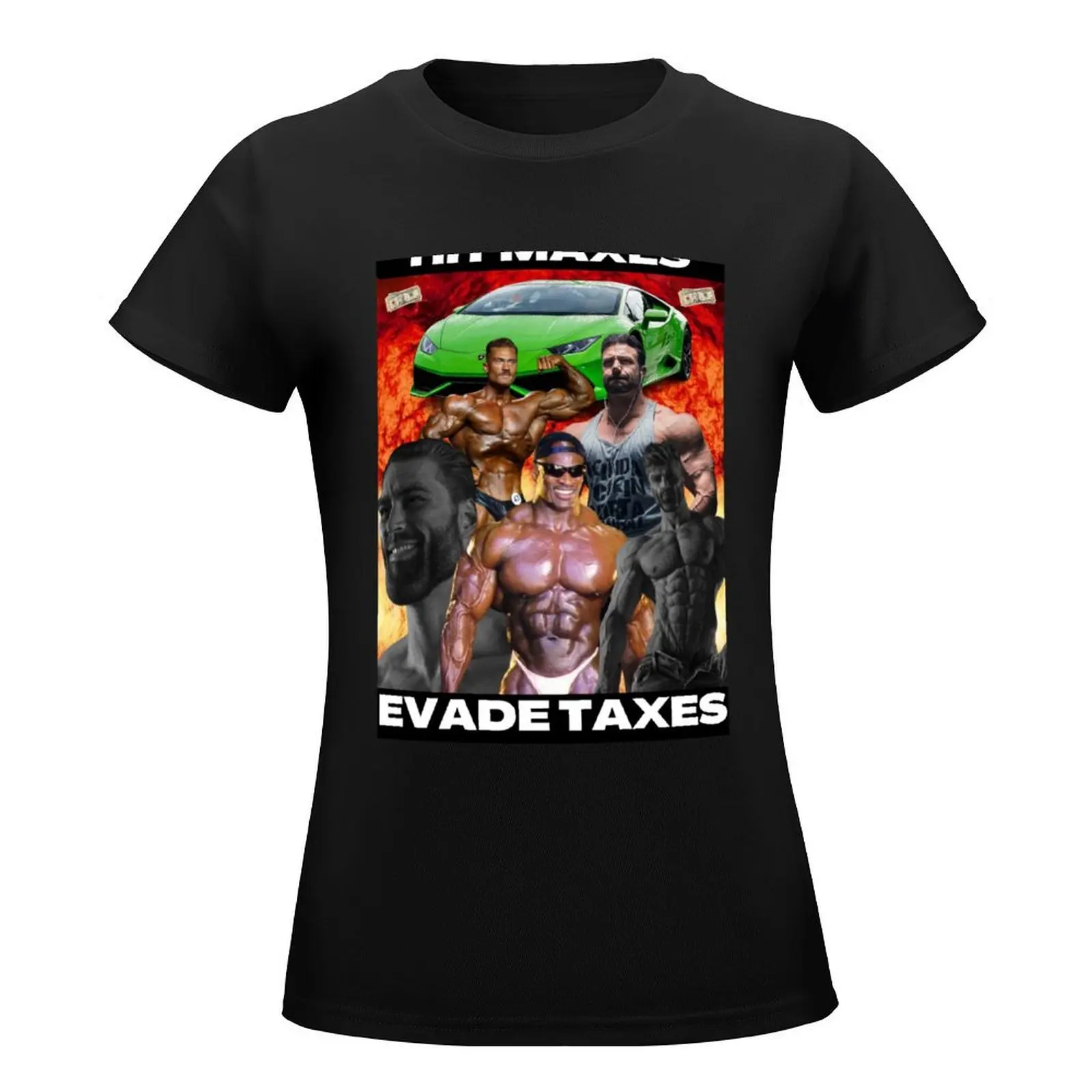 Hit Maxes, Evade Taxes T-Shirt hippie clothes lady clothes korean fashion funny Woman clothes