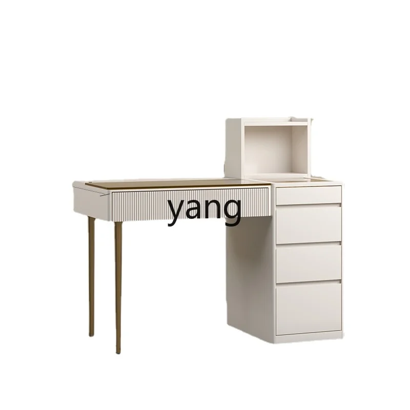 

Yhl Cream Style Small Dresser Chest of Drawers Integrated Bedroom Modern Minimalist Solid Wood Makeup Table