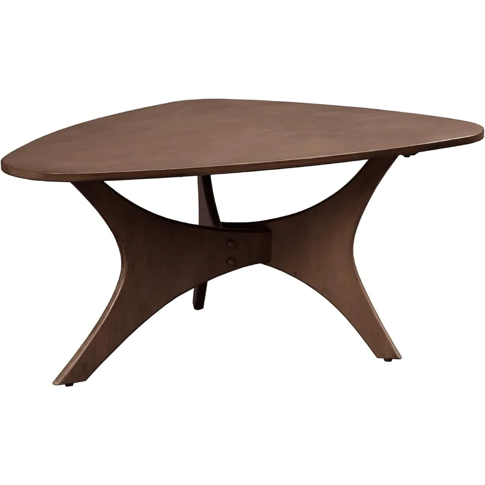 

INK+IVY Blaze Triangle Wood Coffee Table Plywood with Wood Veneer Legs, Mid-Century Modern, Easy Assembly, Accent Furniture For