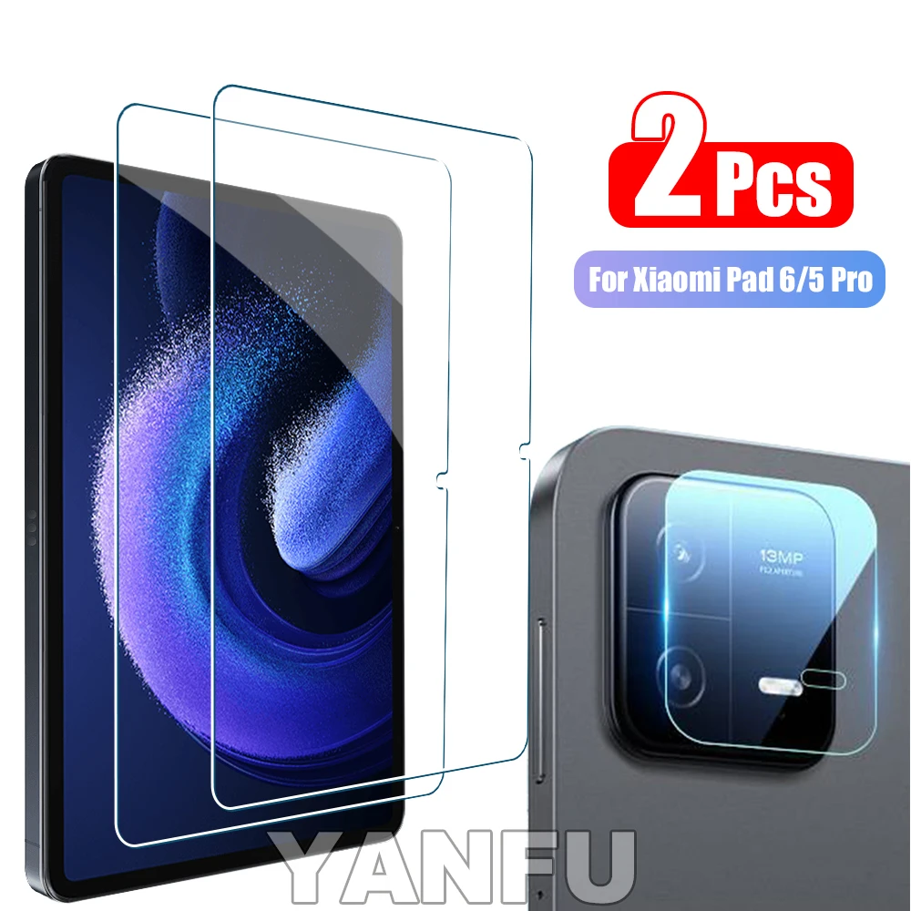 2pcs For Xiaomi Pad 6 5 Pro 6s Pro 12.4 Screen Protector Tempered Glass For MiPad 5/6 Pro Redmi Pad Protective Film Accessories