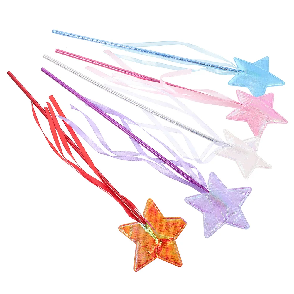 5 pezzi di bomboniere con design a nastro da fata per ragazze, cosplay, spettacoli teatrali, bastoncini da fata decorativi per spettacoli teatrali