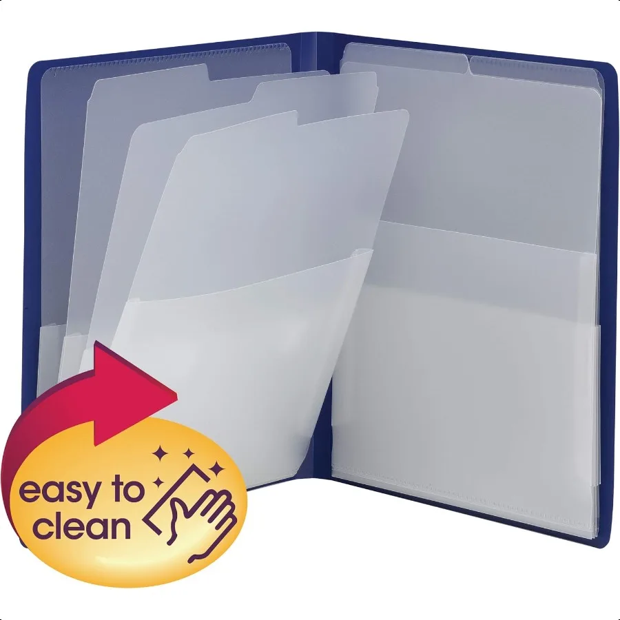 Организованный органайзер с несколькими карманами, восемь карманов, размер буквы, темно-синий