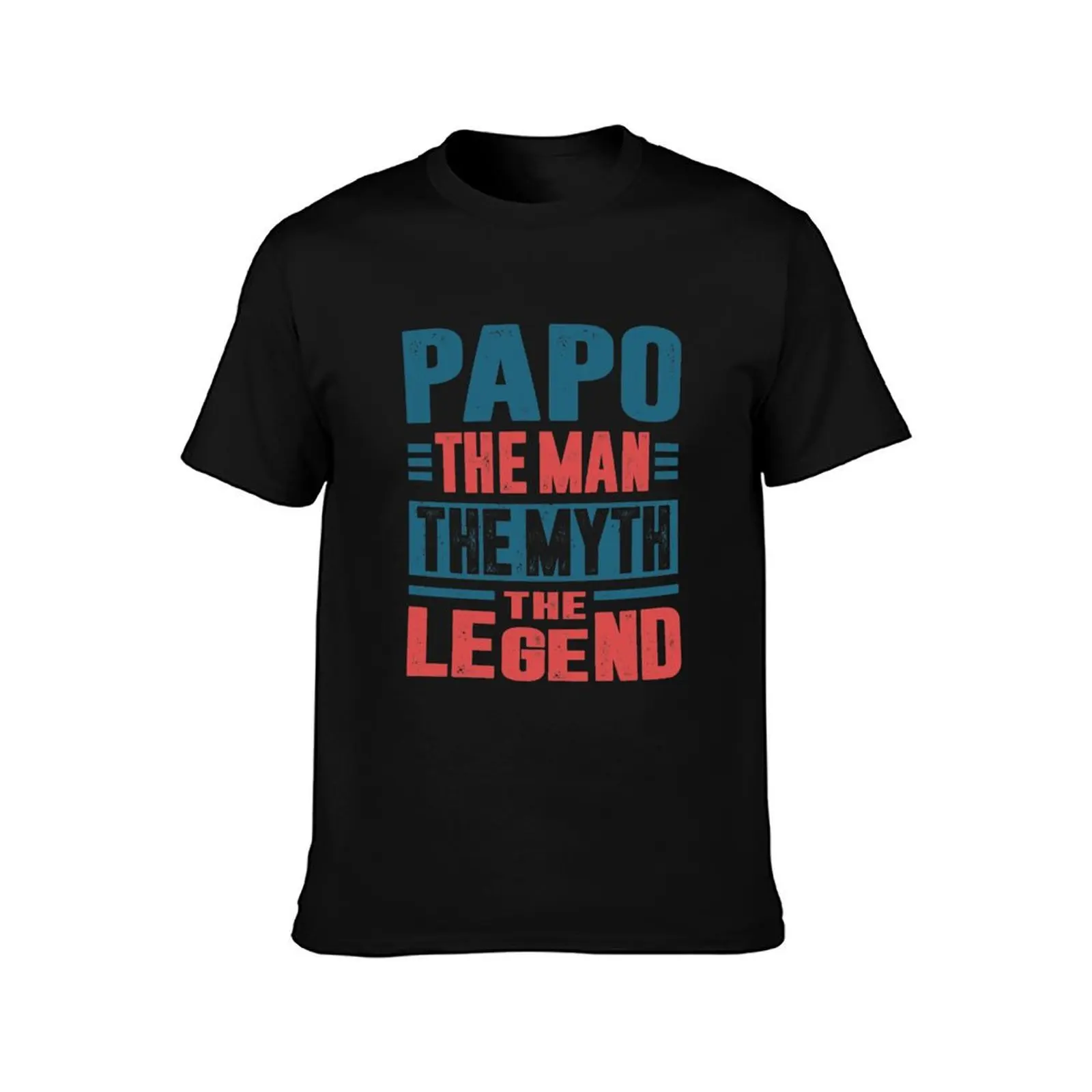 Papo The Man The Myth T-Shirt Summer Casual Cotton Tee Oversized Streetwear Tops Vintage Graphic Print Unisex Men Women