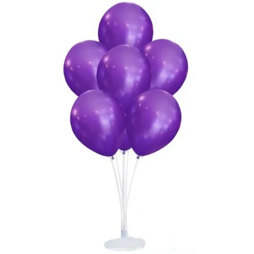 Aydınlı Party Balloon Stand 10 PCs Pearlescent Metallic Purple Balloon Seti