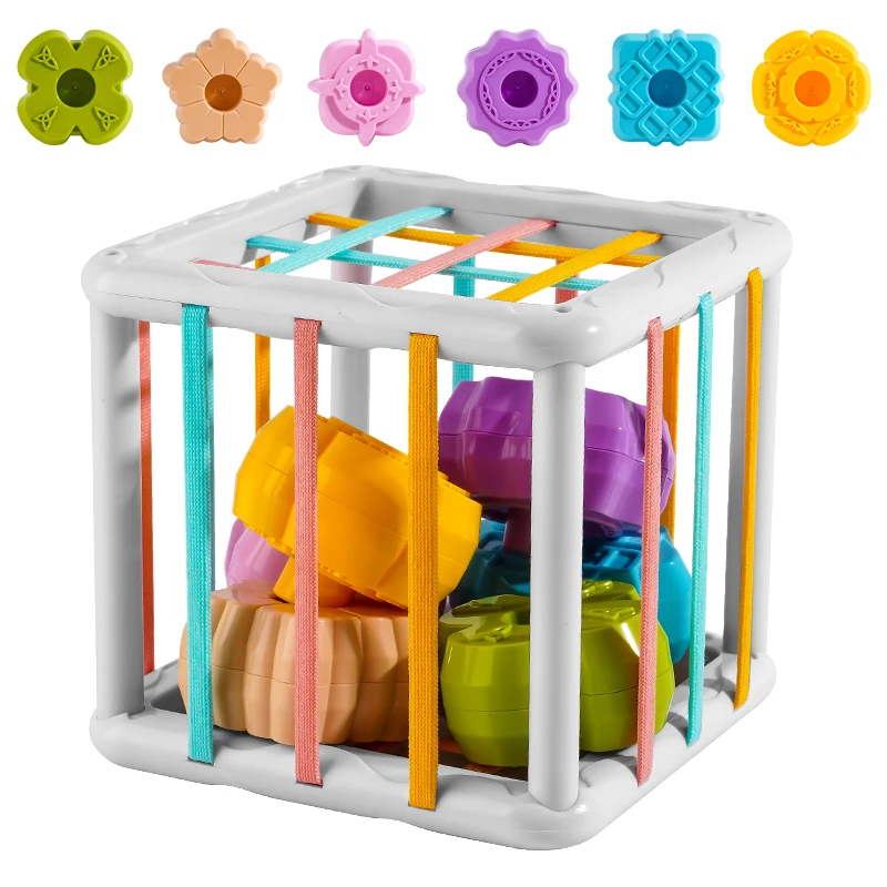 7Pcs Kids Educational Cube ShapeMatching Stacking Learning ToysEducational Play Games Baby Toys