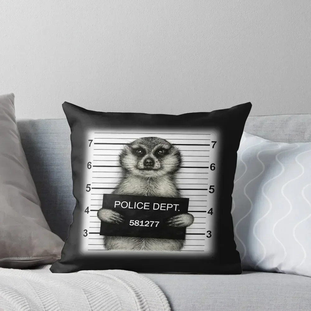 

Meerkat Mugshot Throw Pillow Pillow Cases Decorative Cushions For Decorative Sofa Couch Pillows Sofa Pillow Cover