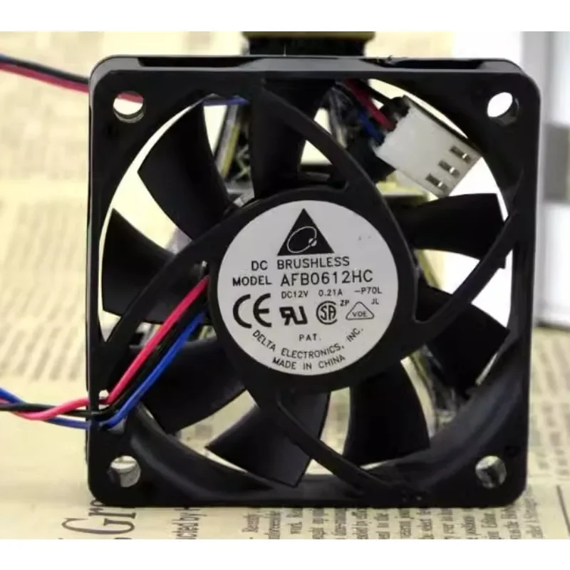 New CPU Fan For AFB0612HC DC12V 0.21A 6cm 6015 Double Ball Chassis Fan 60*60*15mm