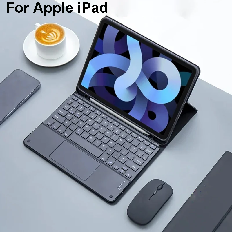 

Чехол-клавиатура для iPad Air 5 4 10.9, iPad Pro 11 12.9 13 10.2 7 8 9 10-го поколения, Air 3 10.5 5-го 6-го поколения, Air 2 9.7, mini 6 5 4 7.9, Air 13