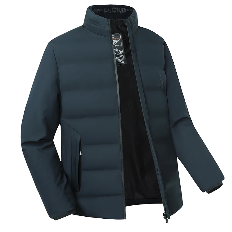 

Fashion Men Thermal Parkas Coats Male Casual Classic Outwear Windbreaker Warm Padded Jackets Men Hooded Clothing Stand Collar