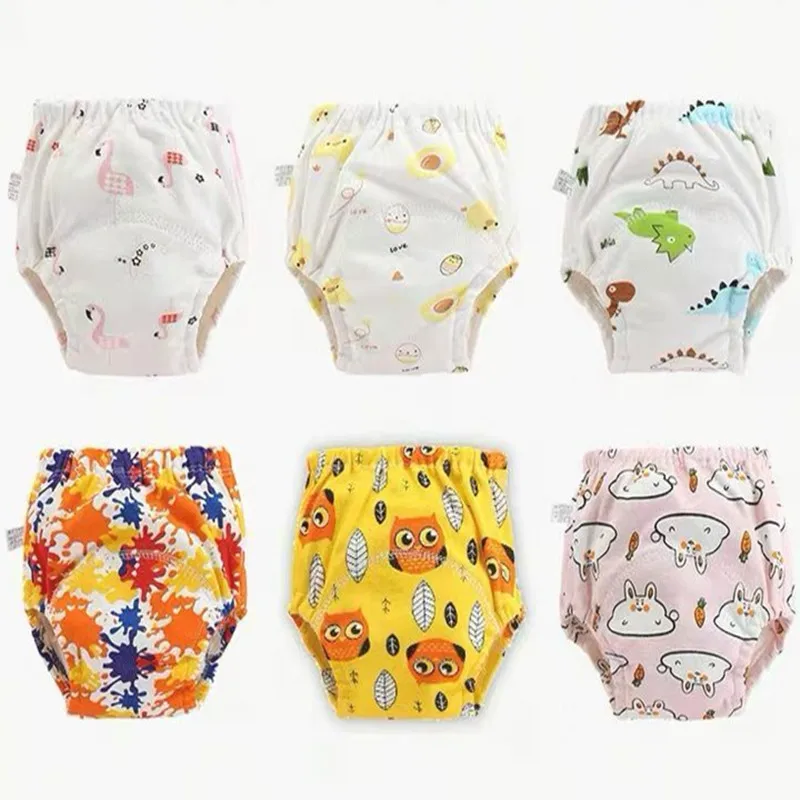 

35pc/Lot Waterproof Cloth Diapers Reusable Toolder Nappies Diaper Baby Underwear Baby Cotton Training Pants Panties