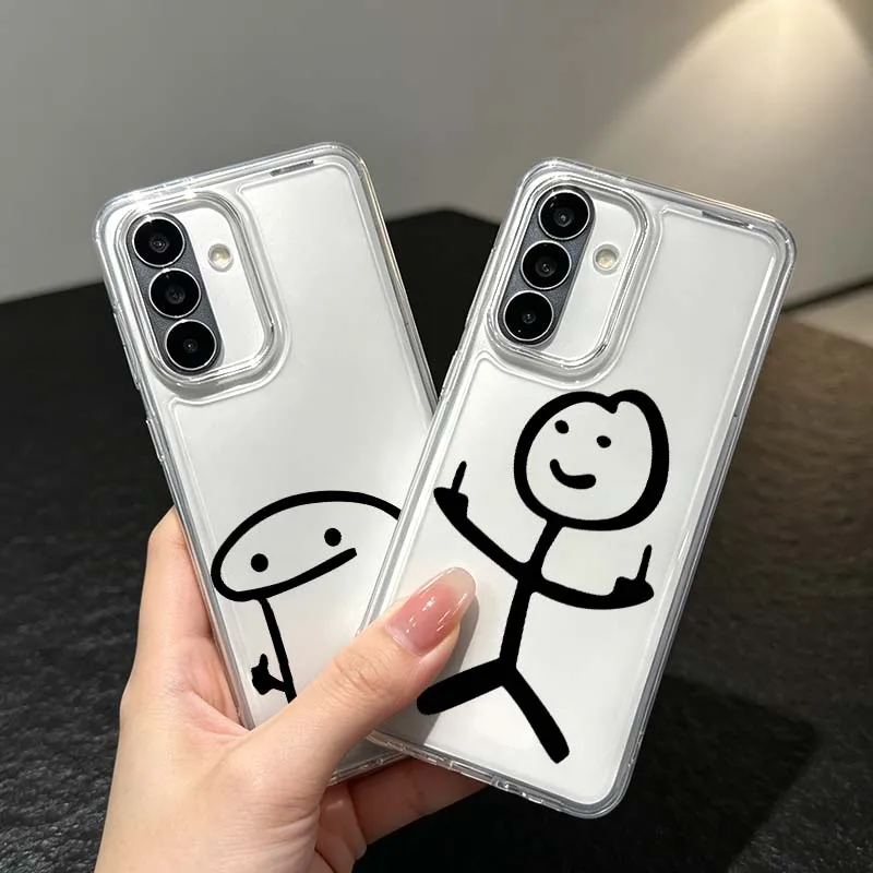 Stick Figure Art For Samsung Galaxy A57 A56 A55 A54 A53 A52 A37 A36 A35 A33 A26 A17 A16 A14 A07 A06 Phone Case Cover
