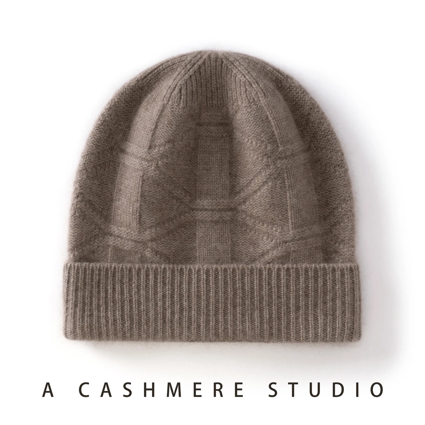 100%Quality Cashmere Women's Hats Outdoor Soft Solid Color Winter Warm Beanies Caps Knitted Hat Female Jacquard Headgears Cap