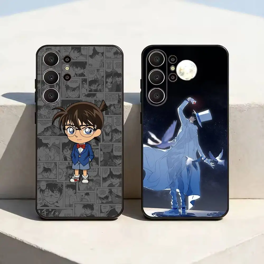 D-C- Detective Conan Soft Silicone Case for Samsung S26, S24, S21, S22, S23, S30, Ultra,  Plus, FE, Lite-Black