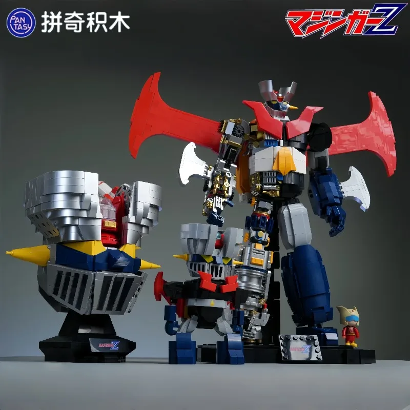 Pantasy Building Blocks Mazinger Z Semi Perspective Mecha Puzzle Assembly Model Desktop Collection Ornaments Toys Holiday Gifts