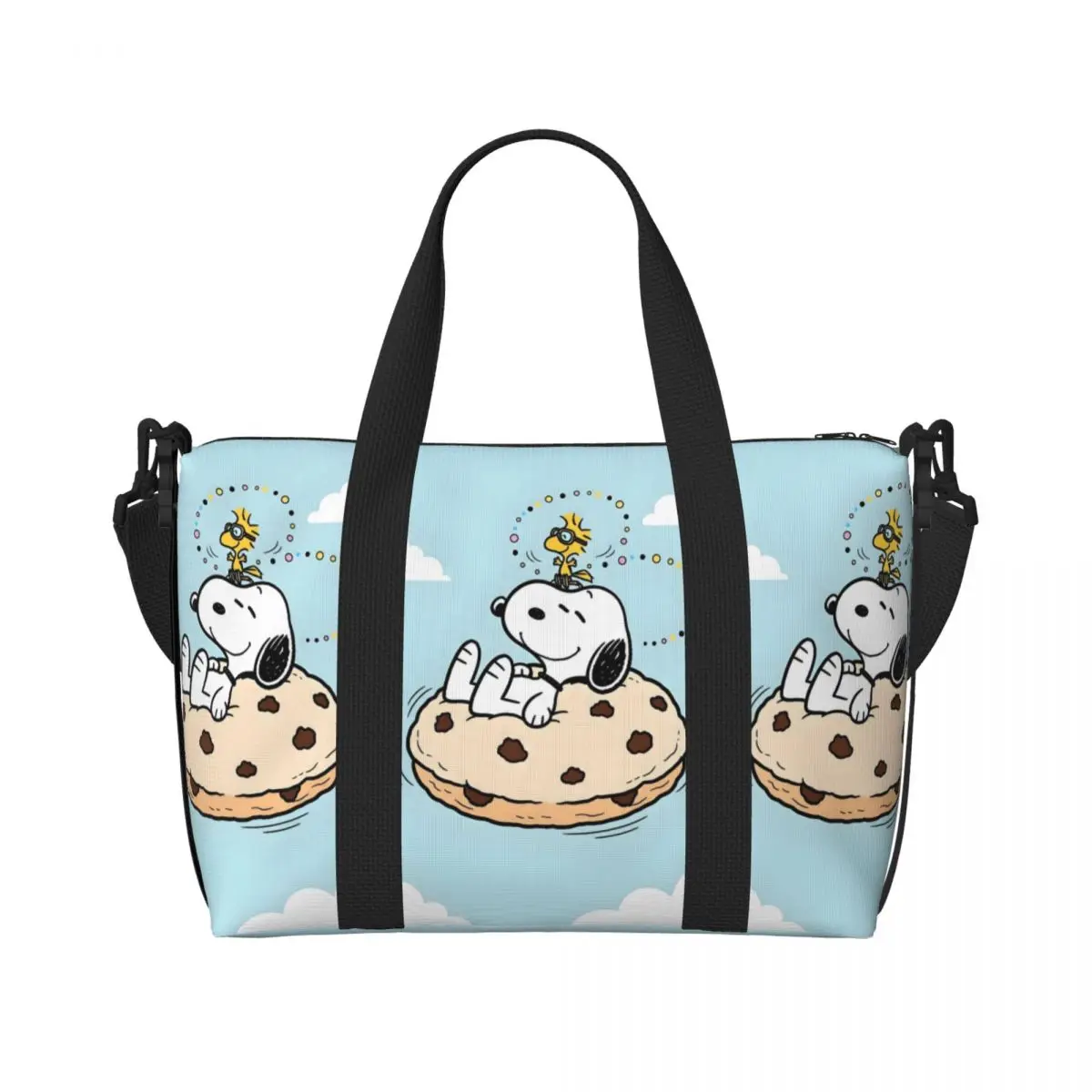 

Custom S-Snoopys Tote Bag Women Large Capacity Anime Gym Beach Travel Bags
