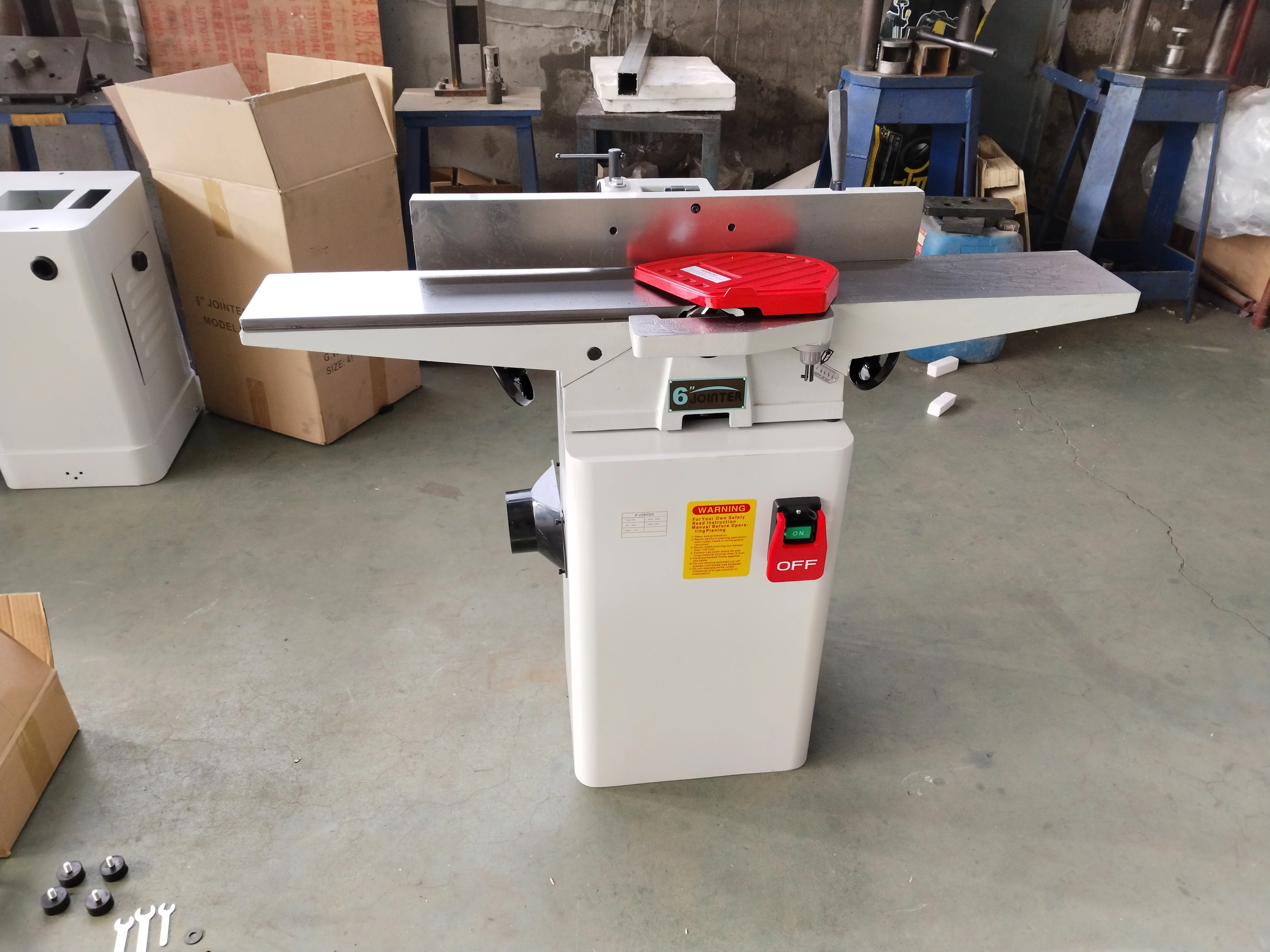 TEBAK Woodworking 220v Electric Portable Surface Flat Wood Jointer Planer Machine JP6 JP8 With Spiral Cutter Head